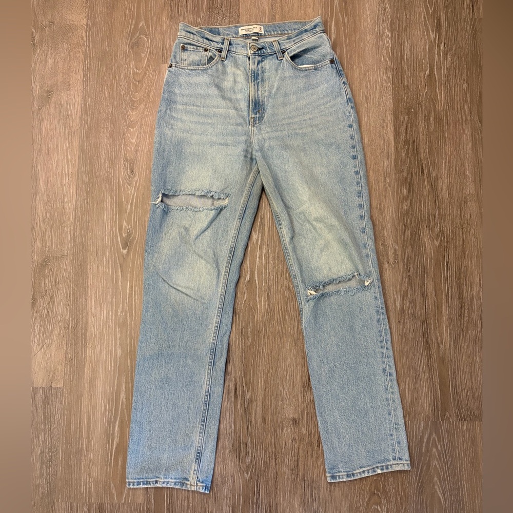 Abercrombie Blue Distressed High-Rise Women’s Jeans